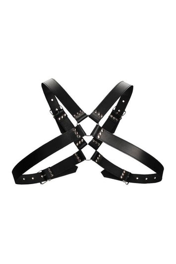 Ouch by Shots Toys - Buckle Chest Harness - Black - OSL - Stag Shop