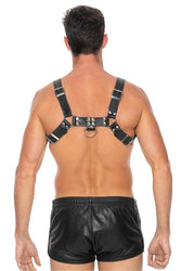 Ouch By Shots Toys - Bulldog Chest Harness - Black - Stag Shop
