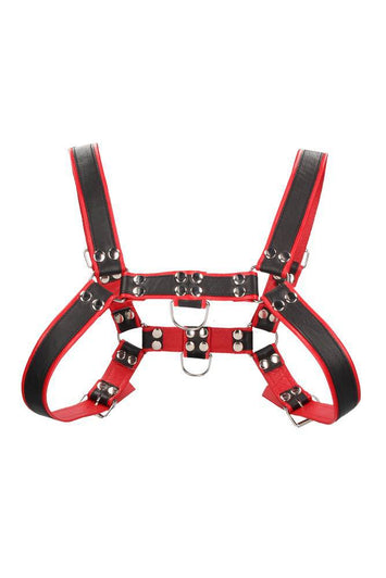 Ouch by Shots Toys - Bulldog Chest Harness - Red - SM - Stag Shop