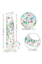 Cal Exotics - Naughty Bits - I Heart Dick Heart Filled Dildo - Clear - Stag Shop