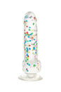 Cal Exotics - Naughty Bits - I Heart Dick Heart Filled Dildo - Clear - Stag Shop