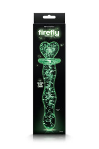 Thumbnail for NS Novelties - Firefly - Heart A Glow - Glass Dildo - Glow-in-the-dark/Clear - Stag Shop