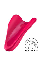 Satisfyer - High Fly - Silicone Finger Vibrator - Red - Stag Shop