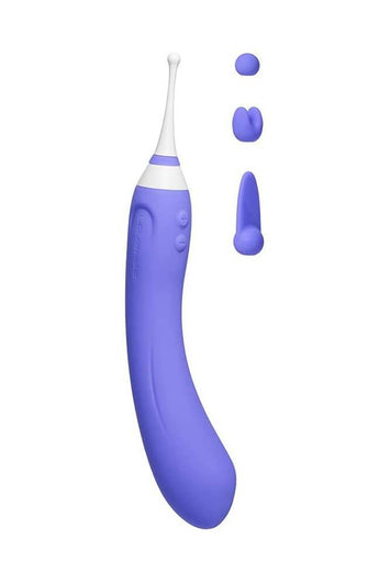 Lovense - Hyphy Bluetooth Dual-End High Frequency Silicone Vibrator - Purple - Stag Shop
