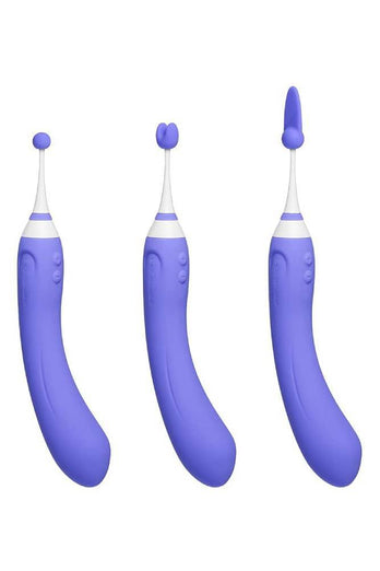 Lovense - Hyphy Bluetooth Dual-End High Frequency Silicone Vibrator - Purple - Stag Shop