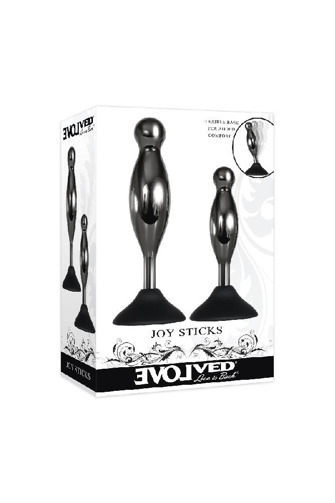 Evolved - Joy Sticks Butt Plug Set - Black - Stag Shop