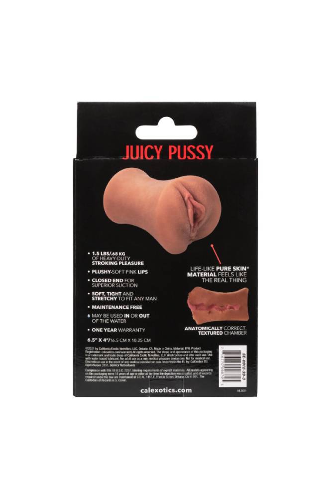 Cal Exotics - Stroke it - Juicy Pussy Stroker - Brown - Stag Shop
