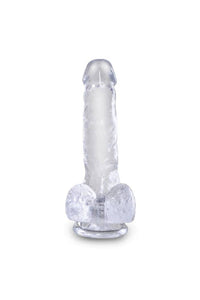 Thumbnail for Pipedream - King Cock - Realistic Dildo with Balls - 6 inch - Clear - Stag Shop