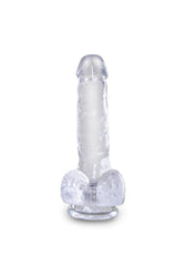 Pipedream - King Cock - Realistic Dildo with Balls - 7 inch - Clear - Stag Shop