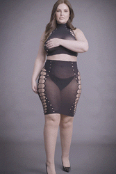 Shots Toys - Le Désir - SHA005 - Kala Crop Top & Skirt Set - Black - OS/XL - Stag Shop