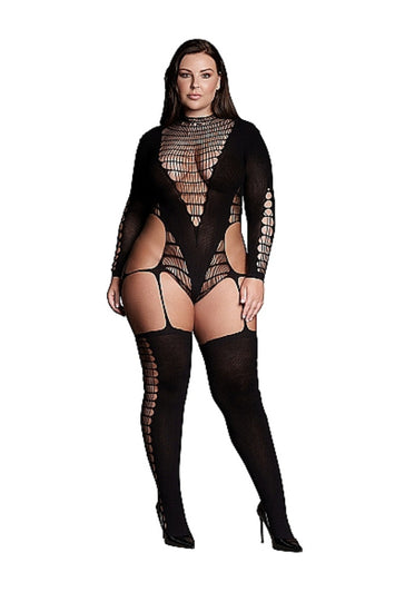 Shots Toys - Le Désir - SHA010 - Kalyke Bodystocking - Black - OS/XL - Stag Shop