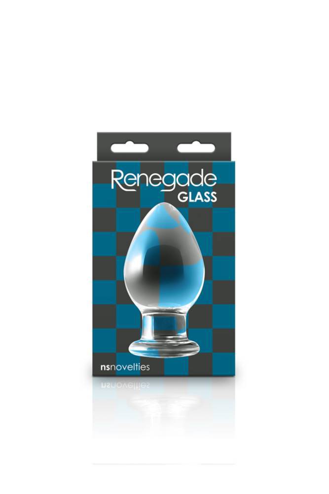 NS Novelties - Renegade - Knight - Large Glass Butt Plug - Clear - Stag Shop