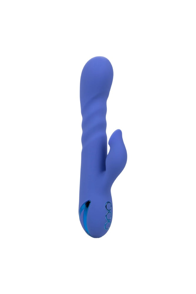 Cal Exotics - California Dreaming - L.A. Love Thrusting Rabbit Vibrator with Suction - Blue - Stag Shop