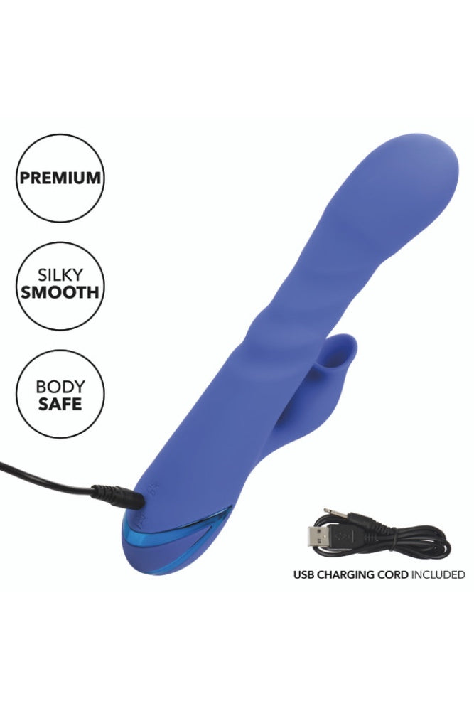 Cal Exotics - California Dreaming - L.A. Love Thrusting Rabbit Vibrator with Suction - Blue - Stag Shop