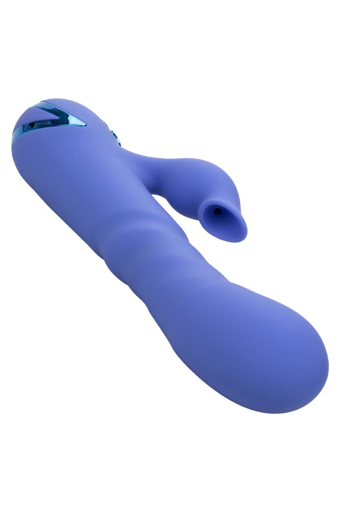 Cal Exotics - California Dreaming - L.A. Love Thrusting Rabbit Vibrator with Suction - Blue - Stag Shop