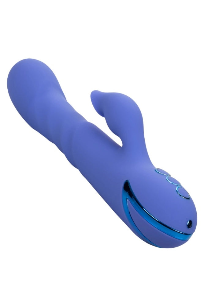 Cal Exotics - California Dreaming - L.A. Love Thrusting Rabbit Vibrator with Suction - Blue - Stag Shop