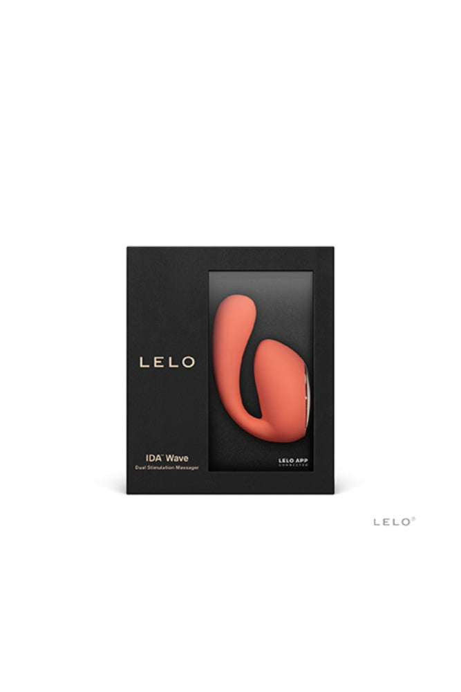 Lelo - Ida Wave App-Controlled Hands Free Dual Vibrator - Coral - Stag Shop