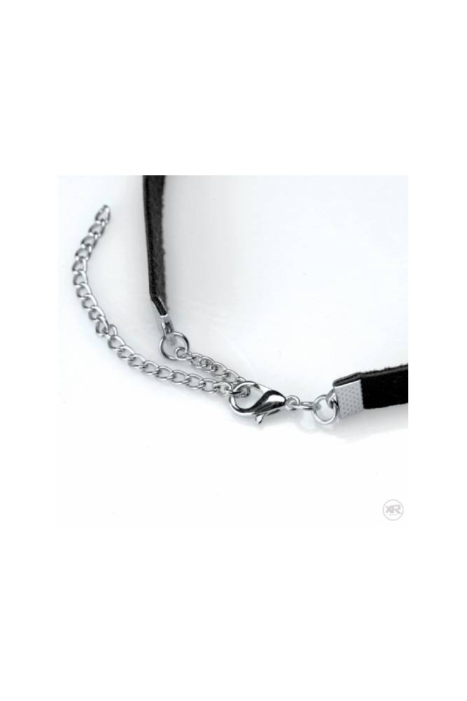 XR Brands - Master Series - Lush Pet Silver Ring Slim Collar - Black - Stag Shop