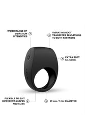 Lelo - Tor 2 Vibrating Cock Ring - Black - Stag Shop