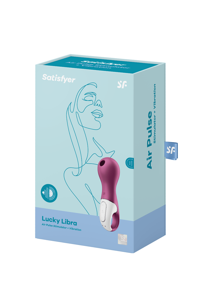 Satisfyer - Lucky Libra Air Pulse Stimulator with Vibration - Purple - Stag Shop