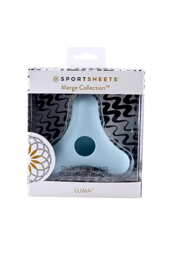 Sportsheets - LUMA - Silicone Dildo & Harness Cushion - Blue - Stag Shop