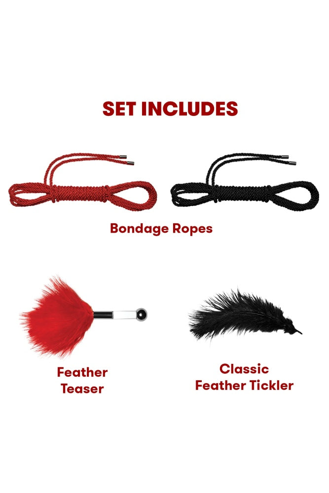 Electric Eel - Lux Fetish - Everything You Need BDSM In-A-Box 20PC Bedspreaders Set - Stag Shop