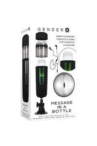 Thumbnail for Evolved - Gender X - Message in a Bottle Spinning & Thrusting Stroker - Black - Stag Shop