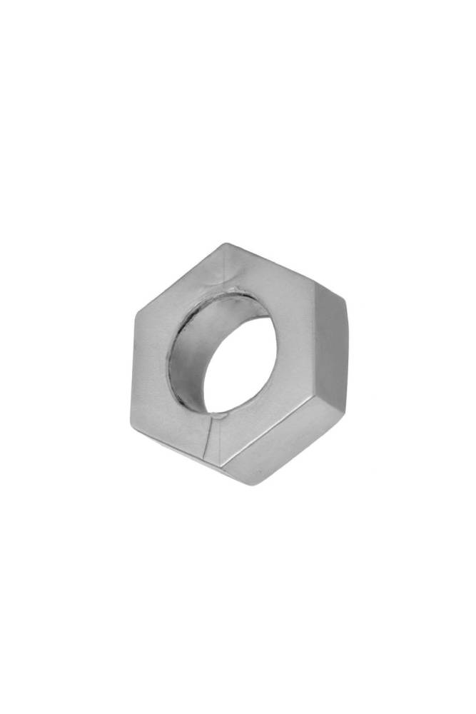 XR Brands - Master Series - Silver Hex - Heavy Duty Cock Ring - Stag Shop