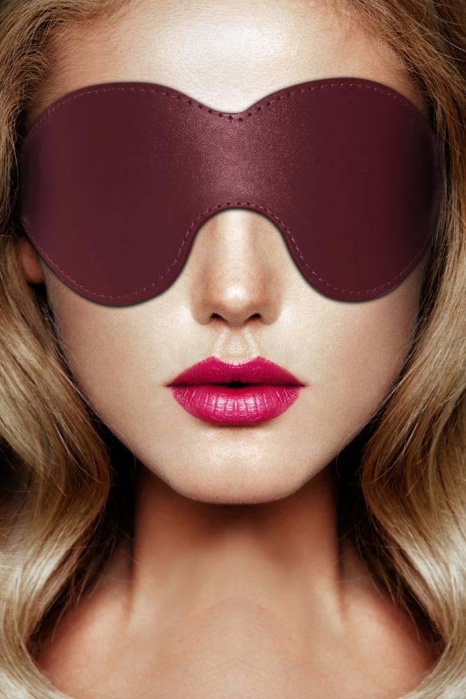 Ouch by Shots Toys - Halo - Eye Mask - Burgundy - Stag Shop