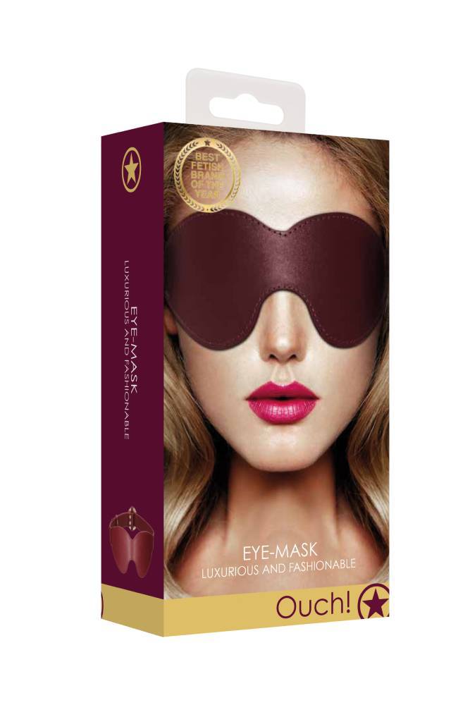 Ouch by Shots Toys - Halo - Eye Mask - Burgundy - Stag Shop