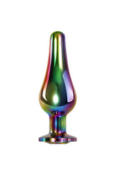 Evolved - Rainbow Metal Butt Plug - Small - Stag Shop