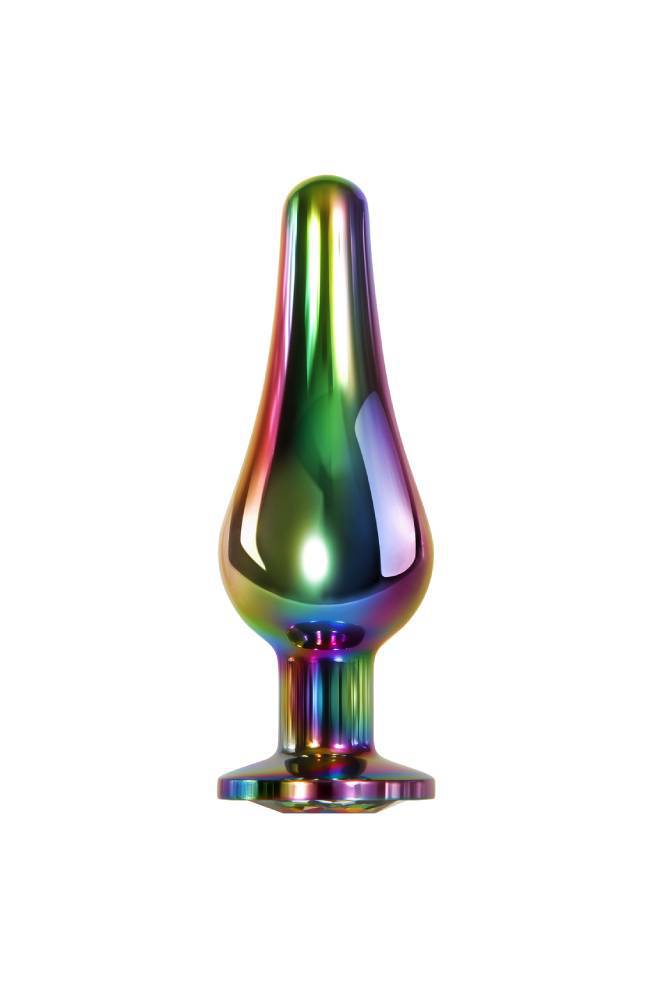 Evolved - Rainbow Metal Butt Plug - Small - Stag Shop