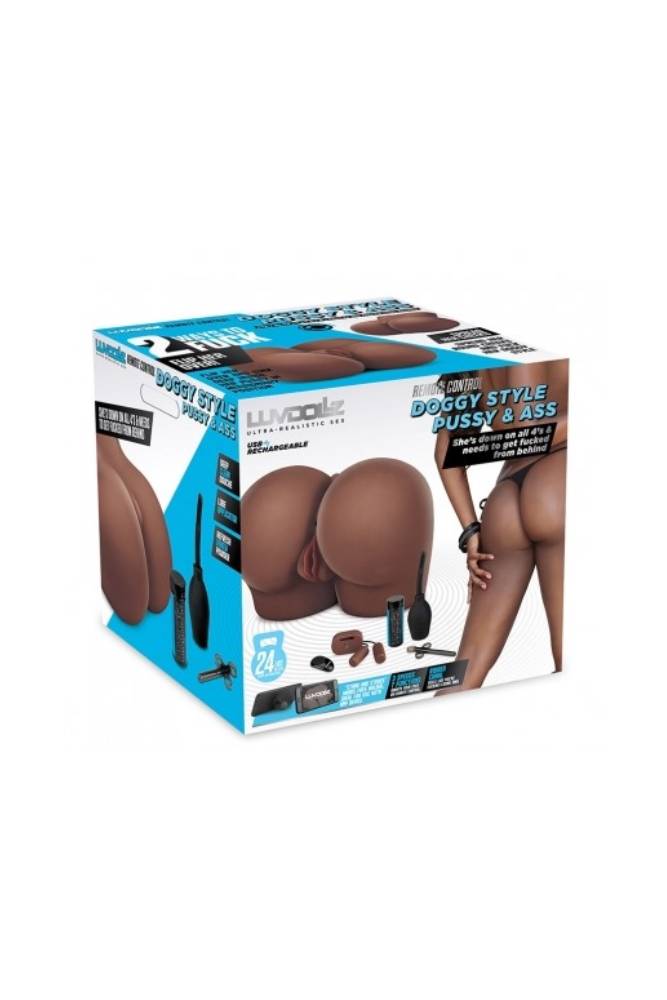 Electric Eel - Luvdollz - Remote Control Doggy Style Pussy & Ass - Brown - Stag Shop