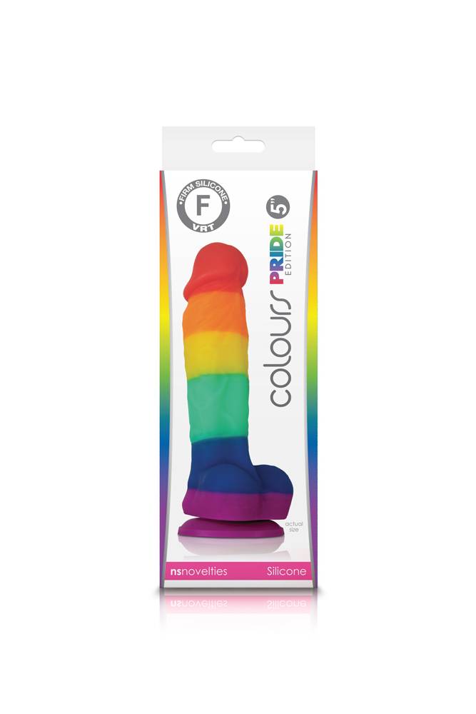 NS Novelties - Colours - Pride Edition - 5 Inch Dildo - Rainbow - Stag Shop