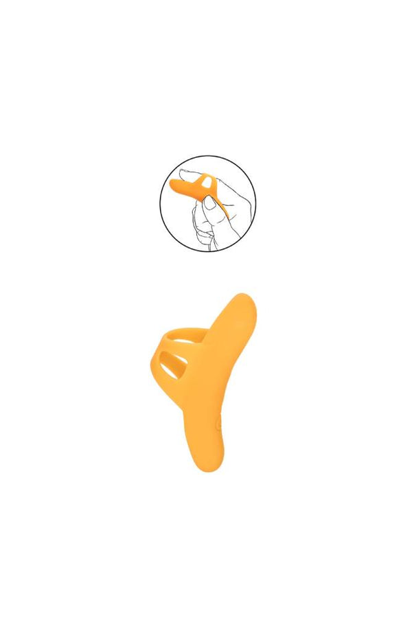 Cal Exotics - Neon Vibes - The Pleasure Finger Vibe - Orange - Stag Shop