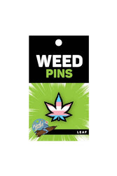 Wood Rocket - Weed Leaf Trans Flag Enamel Pin - Stag Shop