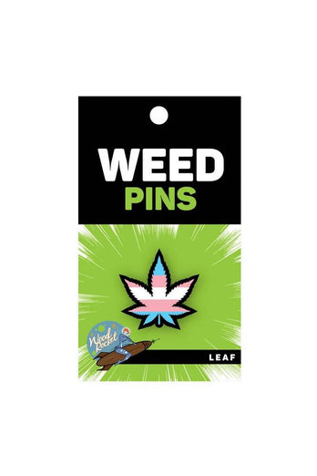 Wood Rocket - Weed Leaf Trans Flag Enamel Pin - Stag Shop
