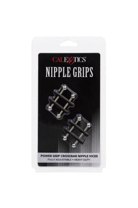 Thumbnail for Cal Exotics - Nipple Grips - Power Grip Crossbar Nipple Vices - Black/Silver - Stag Shop