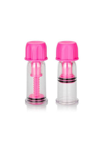 Cal Exotics - Nipple Play - Vacuum Twist Suckers - Pink - Stag Shop