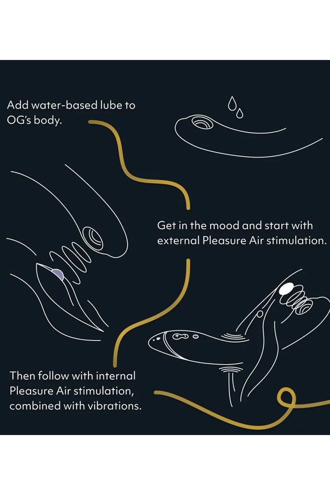 Womanizer - OG Pleasure Air G-Spot Vibrator - Aubergine - Stag Shop