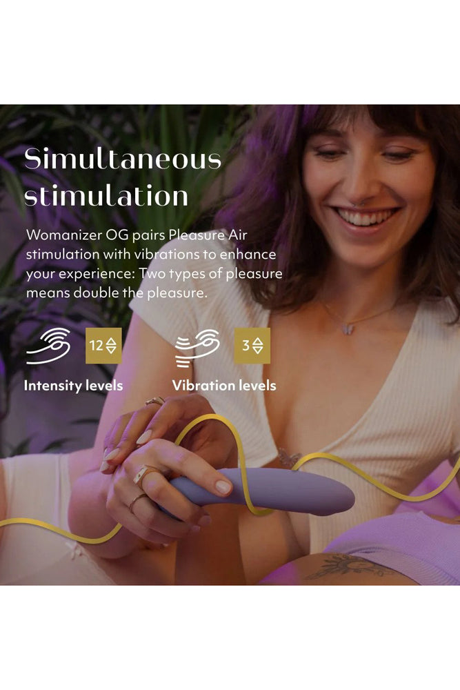 Womanizer - OG Pleasure Air G-Spot Vibrator - Aubergine - Stag Shop