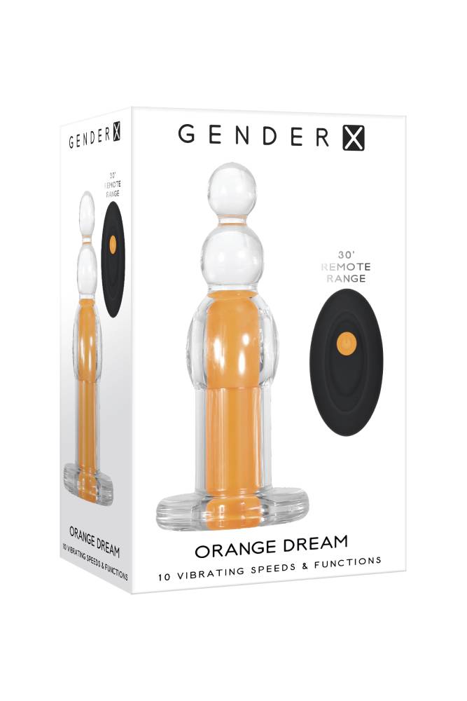Evolved - Gender X - Orange Dream Vibrating Remote Controlled Butt Plug - Orange - Stag Shop