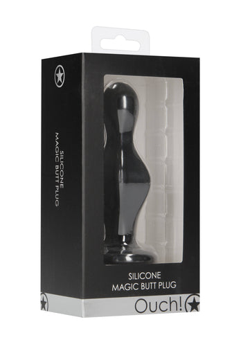 Ouch by Shots Toys - Magic Butt Plug - Black - Stag Shop