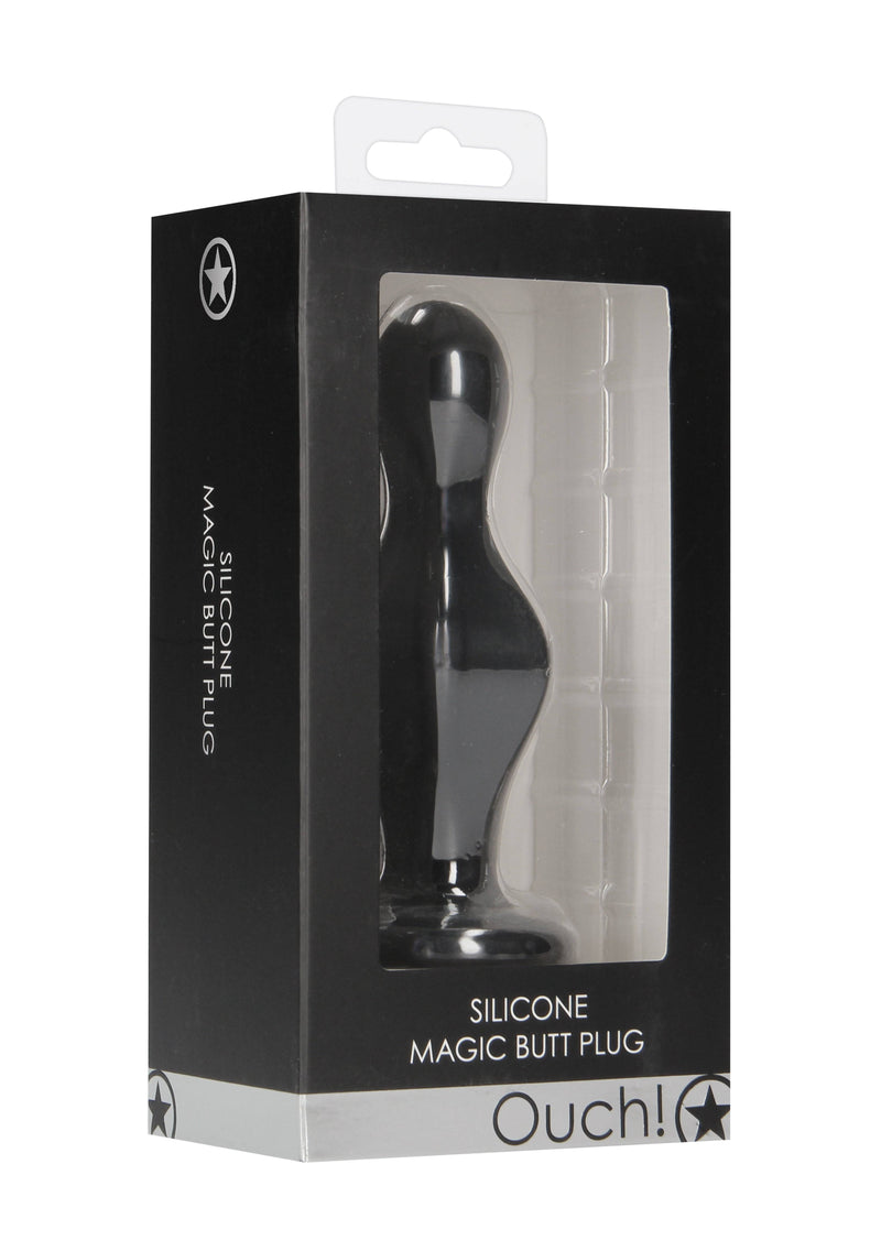 Ouch by Shots Toys - Magic Butt Plug - Black - Stag Shop