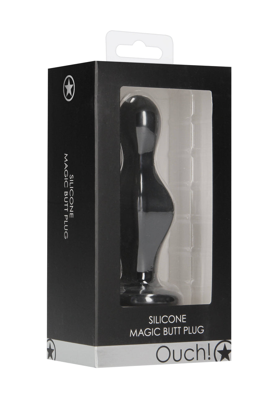 Ouch by Shots Toys - Magic Butt Plug - Black - Stag Shop