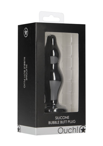 Ouch by Shots Toys - Bubble Butt Plug - Black - Stag Shop