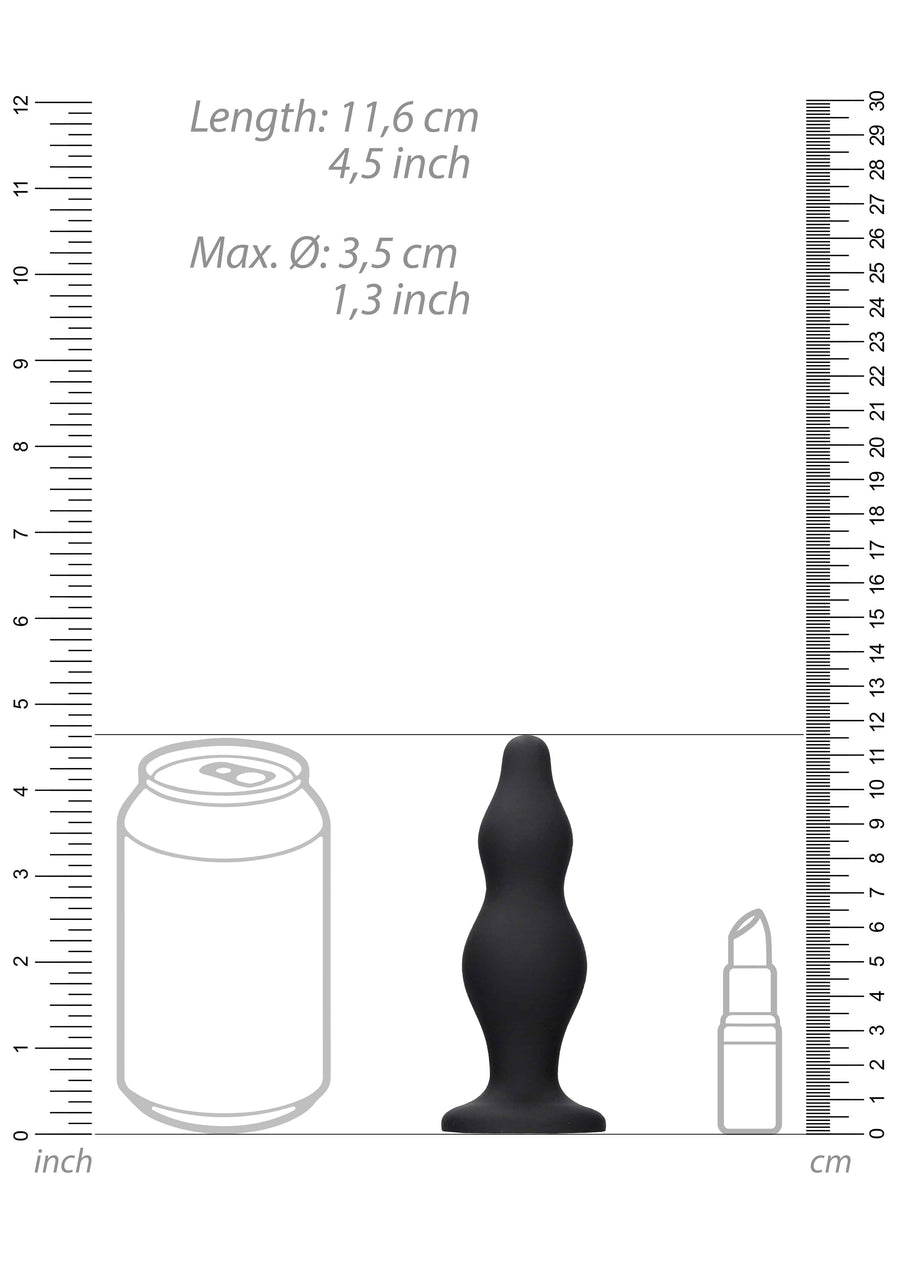 Ouch by Shots Toys - Bubble Butt Plug - Black - Stag Shop