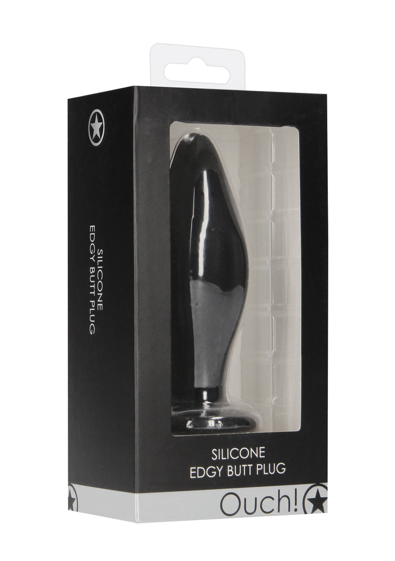 Ouch by Shots Toys - Edgy Butt Plug - Black - Stag Shop