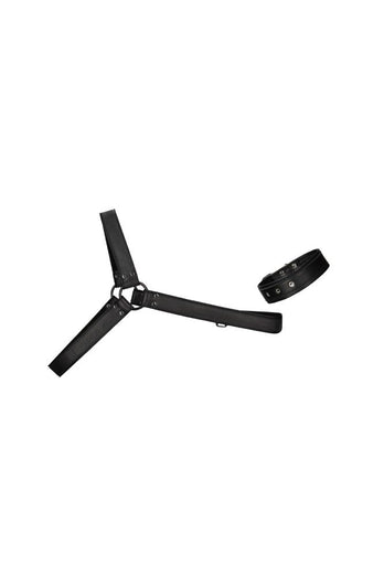 Ouch by Shots Toys - Bonded Leather Gladiator Harness - Black - Stag Shop