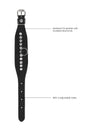 Shots Toys - Diamond Studded Wrist Cuffs - Black - Stag Shop